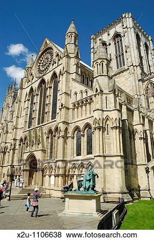 Tourists outside South entrance to York Minster, York, North Yorkshire, England View Large Photo Image Stock Photo - Tourists outside South entrance to York Minster, York, North Yorkshire, England. Fotosearch