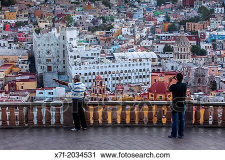 Tourists, View of Guanajuato from the `Mirador el Pipila?, state Guanajuato, Mexico. View Large Photo Image Stock Image - Tourists, View of Guanajuato from the `Mirador el Pipila?, state Guanajuato, Mexico.. Fotosearch