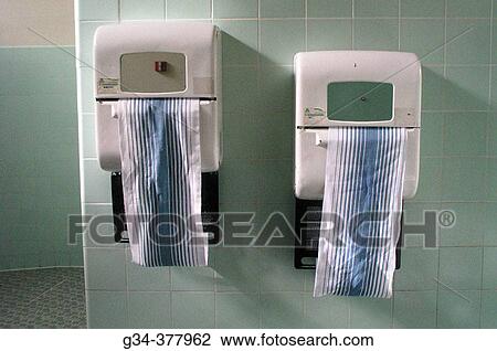 Stock Image - Towel dispensers. Fotosearch