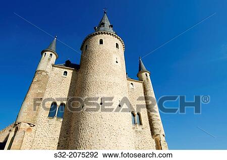 Stock Image - Tower in the Alcazar of Segovia, Castilla Leon, Spain.. Fotosearch