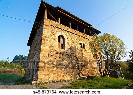 Tower Izurza or Aldana. Izurza. Vizcaya. Basque Country. Spain. View Large Photo Image Picture - Tower Izurza or Aldana. Izurza. Vizcaya. Basque Country. Spain.. Fotosearch