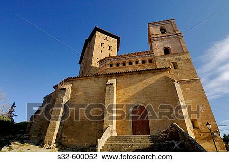 Tower of castle (11th century) and Iglesia de San Mart? n (16th century). Biel. Las Cinco Villas. Zaragoza. Aragon. Spain View Large Photo Image Stock Image - Tower of castle (11th century) and Iglesia de San Mart? n (16th century). Biel. Las Cinco Villas. Zaragoza. Aragon. Spain. Fotosearch