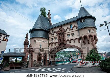 Town gate, Trarbach, Germany View Large Photo Image Stock Photography - Town gate, Trarbach, Germany. Fotosearch