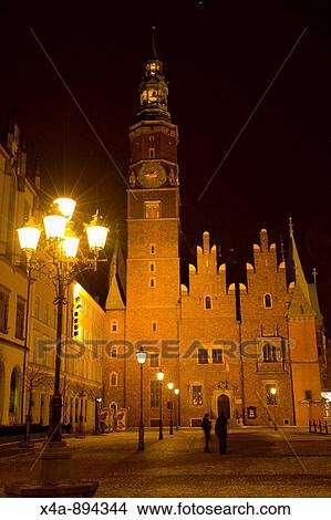 Picture - Town Hal and marketplace in Wroclaw, Poland Late Gothic with elements of Renaissance West elevation. Fotosearch
