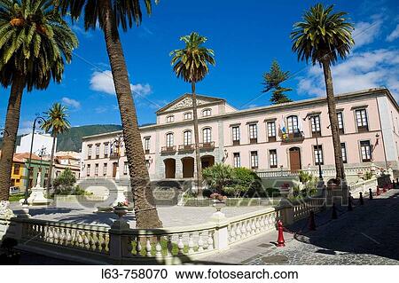 Stock Image - Town Hall, La Orotava. Tenerife, Canary Islands, Spain. Fotosearch