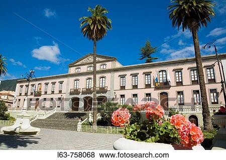 Town Hall, La Orotava. Tenerife, Canary Islands, Spain View Large Photo Image Stock Photo - Town Hall, La Orotava. Tenerife, Canary Islands, Spain. Fotosearch