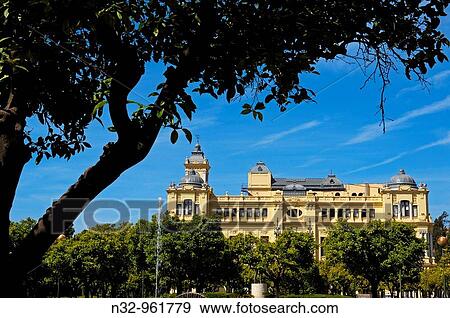 Town Hall, Malaga. Costa del Sol, Andalusia, Spain View Large Photo Image Stock Photo - Town Hall, Malaga. Costa del Sol, Andalusia, Spain. Fotosearch