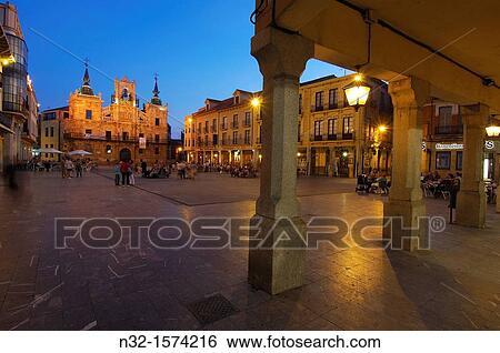 Town Hall on Main Square, Astorga, Silver Route, Way of St James, Leon province, Castilla-Leon, Spain View Large Photo Image Stock Photograph - Town Hall on Main Square, Astorga, Silver Route, Way of St James, Leon province, Castilla-Leon, Spain. Fotosearch