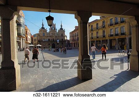 Town Hall on Plaza Mayor (main square), Astorga, Silver Route, Leon province, Castilla y Leon, Spain View Large Photo Image Stock Image - Town Hall on Plaza Mayor (main square), Astorga, Silver Route, Leon province, Castilla y Leon, Spain. Fotosearch