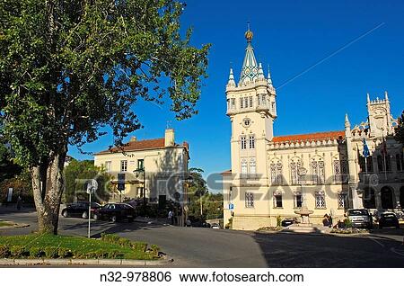 Town Hall, Sintra, Portugal View Large Photo Image Stock Photograph - Town Hall, Sintra, Portugal. Fotosearch