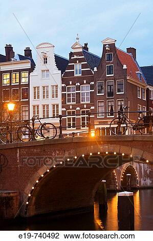 Town houses & bridge, Prinsengracht, Amsterdam, The Netherlands View Large Photo Image Stock Image - Town houses & bridge, Prinsengracht, Amsterdam, The Netherlands. Fotosearch