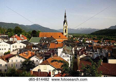 Town overview, Bad Tolz, Bavaria, Germany View Large Photo Image Stock Image - Town overview, Bad Tolz, Bavaria, Germany. Fotosearch
