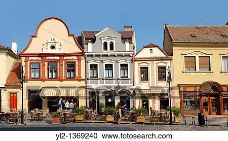 Stock Image - Town Square Koszeg Hungary. Fotosearch