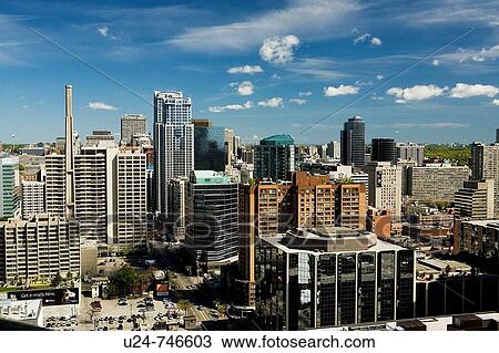 Stock Image - Towncentre and East end Toronto, Ontario, Canada. Fotosearch