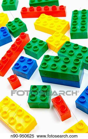 Toy building blocks isolated against a white background View Large Photo Image Stock Photography - Toy building blocks isolated against a white background. Fotosearch