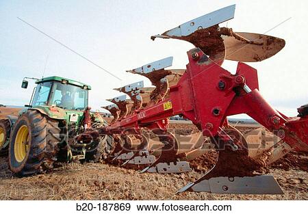 Tractor and farm implement. Spain View Large Photo Image Stock Photo - Tractor and farm implement. Spain. Fotosearch