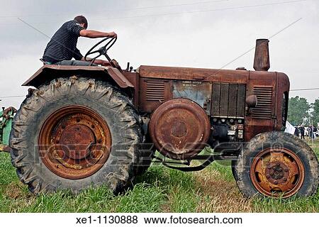 Tractor, plowing contest, fira? 10 de Vidreres, Catalonia, Spain. View Large Photo Image Stock Photo - Tractor, plowing contest, fira? 10 de Vidreres, Catalonia, Spain.. Fotosearch