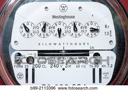 TRADITIONAL ANALOG STANDARD 240 VOLT RESIDENTIAL UNITED STATES ELECTRIC METER. View Large Photo Image Stock Photograph - TRADITIONAL ANALOG STANDARD 240 VOLT RESIDENTIAL UNITED STATES ELECTRIC METER.. Fotosearch