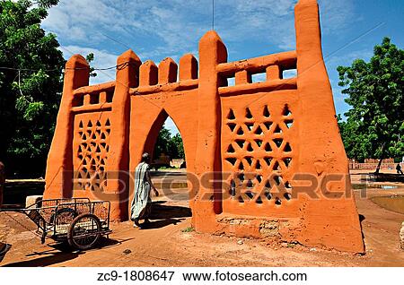 Stock Photo - Traditional architecture made of clay, Segou, Mali. Fotosearch