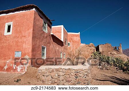 Traditional Kasbahs set in rocky landscape near Tafraoute, Morocco. View Large Photo Image Stock Image - Traditional Kasbahs set in rocky landscape near Tafraoute, Morocco.. Fotosearch