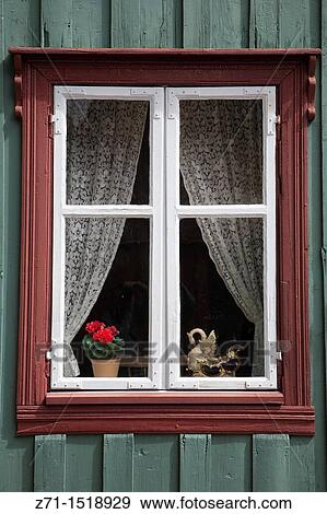 Traditional window, Folk Museum, Oslo, Norway View Large Photo Image Stock Photo - Traditional window, Folk Museum, Oslo, Norway. Fotosearch