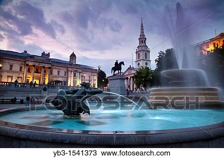 Stock Image - Trafalgar Square, London, England. Fotosearch