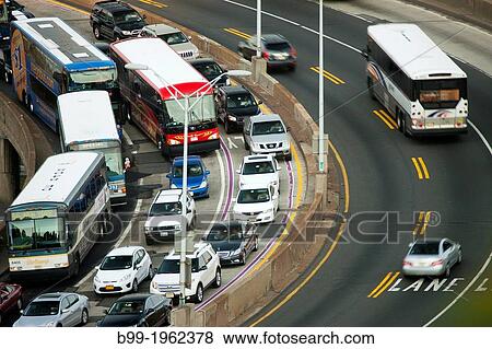 TRAFFIC APPROACH RAMP LINCOLN TUNNEL WEEHAWKEN NEW JERSEY USA. View Large Photo Image Stock Photo - TRAFFIC APPROACH RAMP LINCOLN TUNNEL WEEHAWKEN NEW JERSEY USA.. Fotosearch
