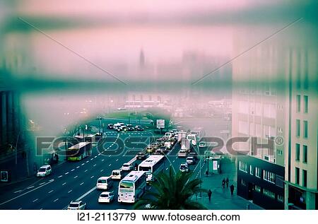 Traffic. Barcelona, Catalonia, Spain. View Large Photo Image Stock Photo - Traffic. Barcelona, Catalonia, Spain.. Fotosearch