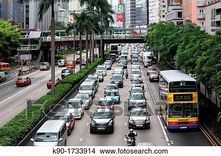Picture - Traffic, Hong Kong, China, Asia. Fotosearch