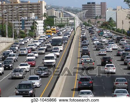 Traffic, Honolulu, Hawaii, USA View Large Photo Image Stock Photograph - Traffic, Honolulu, Hawaii, USA. Fotosearch