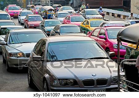 Traffic in Bangkok Thailand View Large Photo Image Stock Photo - Traffic in Bangkok Thailand. Fotosearch