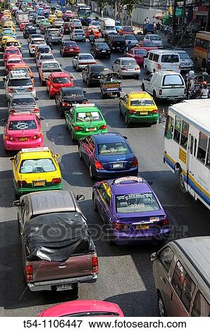 Traffic jam in Bangkok View Large Photo Image Stock Photo - Traffic jam in Bangkok. Fotosearch