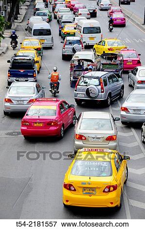 Stock Photo - Traffic jam in Bangkok. Fotosearch