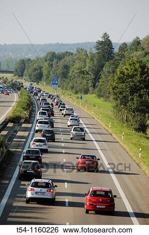 Stock Photograph - Traffic jam on the highway. Fotosearch