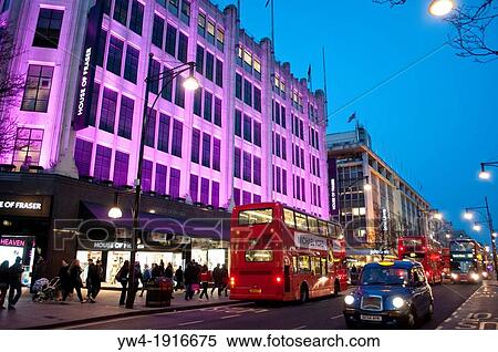 Traffic on Oxford Street at dusk, London UK View Large Photo Image Stock Photography - Traffic on Oxford Street at dusk, London UK. Fotosearch