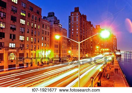 Traffic on the FDR Drive aka East River Drive, Midtown Manhattan, USA View Large Photo Image Stock Photo - Traffic on the FDR Drive aka East River Drive, Midtown Manhattan, USA. Fotosearch