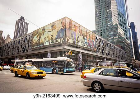 Traffic passes the depressing, crime-ridden Port Authority Bus Terminal in midtown Manhattan in New York. View Large Photo Image Stock Photo - Traffic passes the depressing, crime-ridden Port Authority Bus Terminal in midtown Manhattan in New York.. Fotosearch