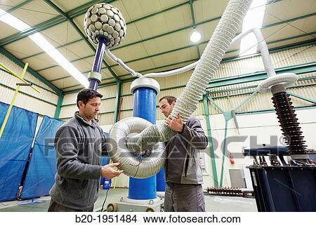 Trafo 550 kV. High Voltage Electric Laboratory. Certification of electrical equipment. Technological Services to Industry. Tecnalia Research & innovation, Bizkaia, Basque Country, Spain. View Large Photo Image Picture - Trafo 550 kV. High Voltage Electric Laboratory. Certification of electrical equipment. Technological Services to Industry. Tecnalia Research & innovation, Bizkaia, Basque Country, Spain.. Fotosearch