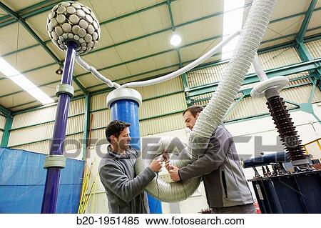 Stock Photography - Trafo 550 kV. High Voltage Electric Laboratory. Certification of electrical equipment. Technological Services to Industry. Tecnalia Research & innovation, Bizkaia, Basque Country, Spain.. Fotosearch