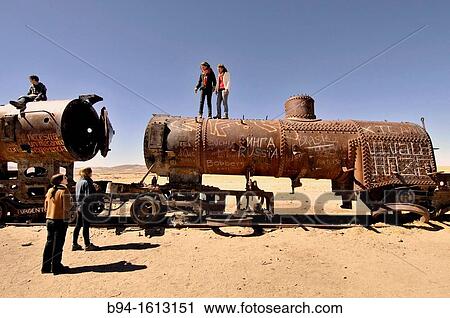 Train cemetery. It is 3 kilometers (1. 9 mi) outside Uyuni, city in the southwest of Bolivia and is connected to it by the old train tracks. Bolivia. View Large Photo Image Stock Image - Train cemetery. It is 3 kilometers (1. 9 mi) outside Uyuni, city in the southwest of Bolivia and is connected to it by the old train tracks. Bolivia.. Fotosearch