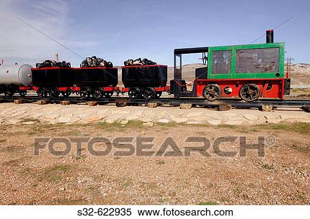 Train in Museo Minero. Escucha. Comarca Cuencas Mineras. Teruel. Arag? n. Spain. View Large Photo Image Stock Photography - Train in Museo Minero. Escucha. Comarca Cuencas Mineras. Teruel. Arag? n. Spain.. Fotosearch