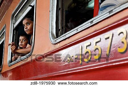 Stock Image - train in sri lanka.. Fotosearch