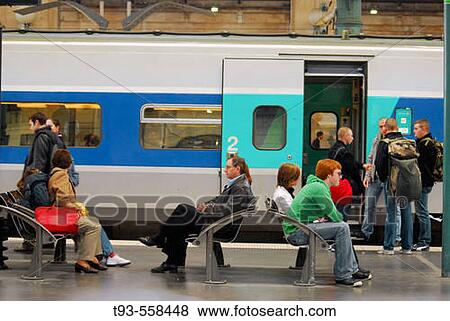 Train station in Paris, France. View Large Photo Image Stock Photo - Train station in Paris, France.. Fotosearch