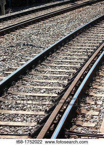 Stock Image - Train tracks. Fotosearch