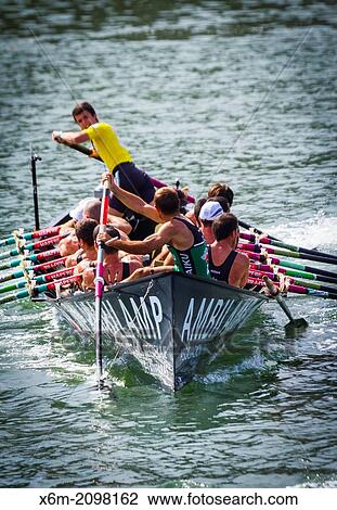 Trainera regatta in Portugalete. Biscay, Basque Country, Spain. View Large Photo Image Stock Image - Trainera regatta in Portugalete. Biscay, Basque Country, Spain.. Fotosearch