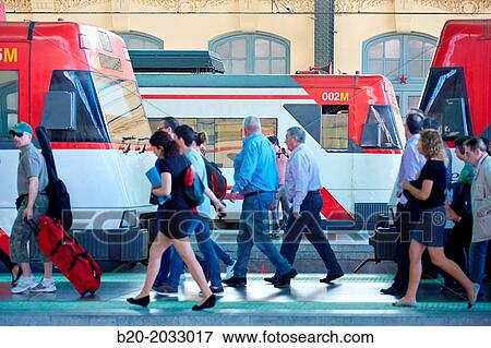 Trains. North Railway Station. Valencia. Comunidad Valenciana. Spain. View Large Photo Image Stock Photo - Trains. North Railway Station. Valencia. Comunidad Valenciana. Spain.. Fotosearch