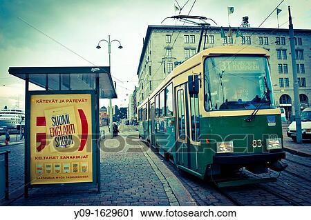 Tram, Helsinki, Uusimaa, Finland View Large Photo Image Stock Image - Tram, Helsinki, Uusimaa, Finland. Fotosearch