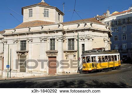 tram in Alfama district, lisbon, portugal, europe View Large Photo Image Stock Image - tram in Alfama district, lisbon, portugal, europe. Fotosearch