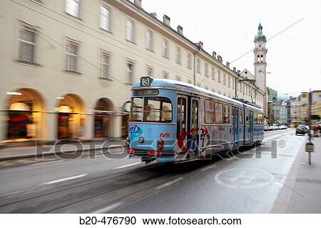 Tram in Maria-Theresien-Strasse, Innsbruck. Tyrol, Austria View Large Photo Image Stock Image - Tram in Maria-Theresien-Strasse, Innsbruck. Tyrol, Austria. Fotosearch
