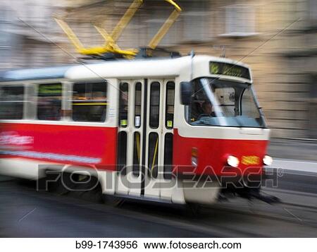 TRAM KRIZOVNIC STREET STARE MESTO OLD TOWN PRAGUE CZECH REPUBLIC View Large Photo Image Stock Photograph - TRAM KRIZOVNIC STREET STARE MESTO OLD TOWN PRAGUE CZECH REPUBLIC. Fotosearch